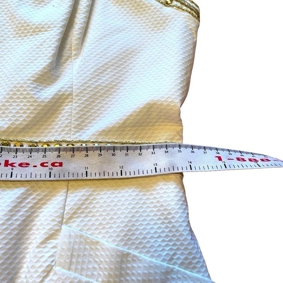 Lilly Pulitzer Dana Stretch White Shift Dress, Size2 Embroidery/Sequins - Picture 9 of 13